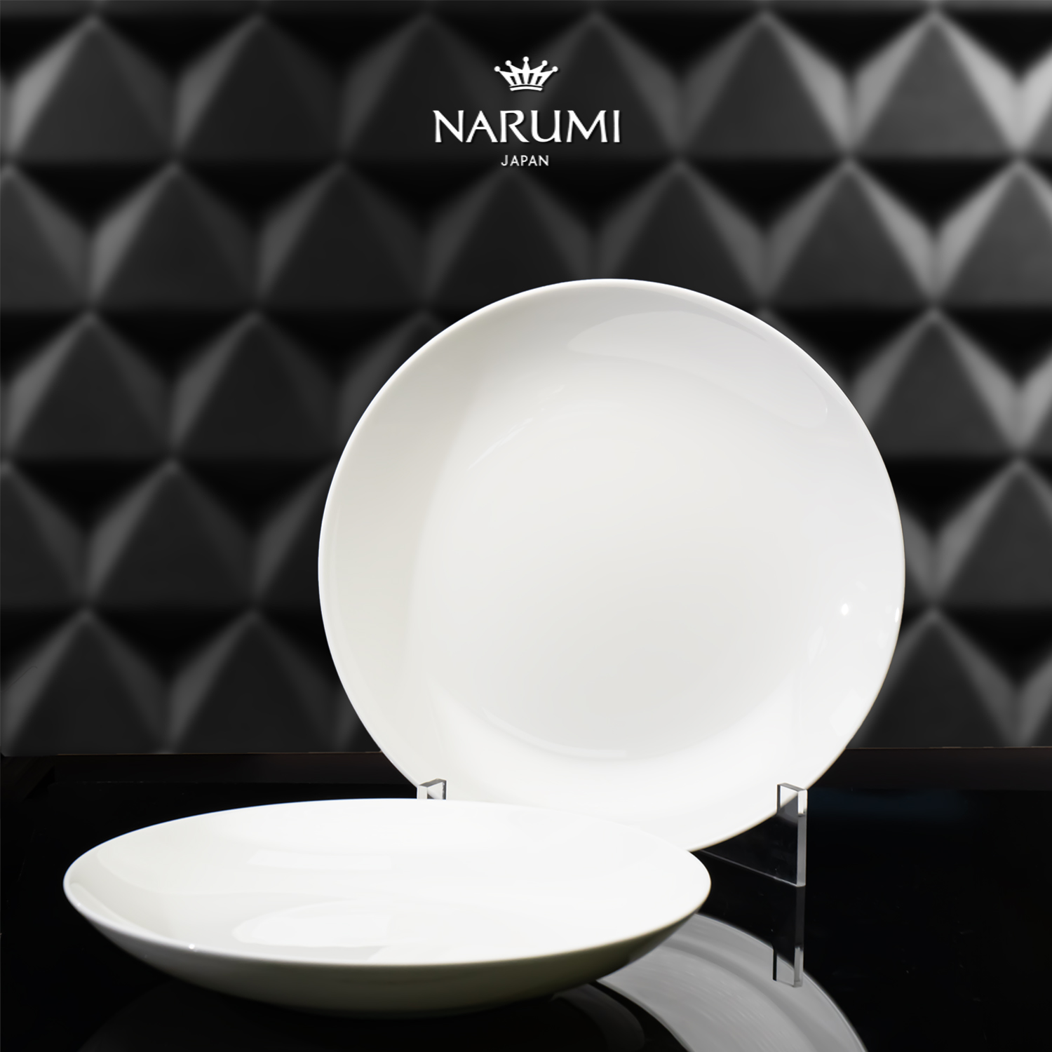 日本NARUMI/鸣海CHINESE WHITE系列纯白23cm深盘2只92626-1926G