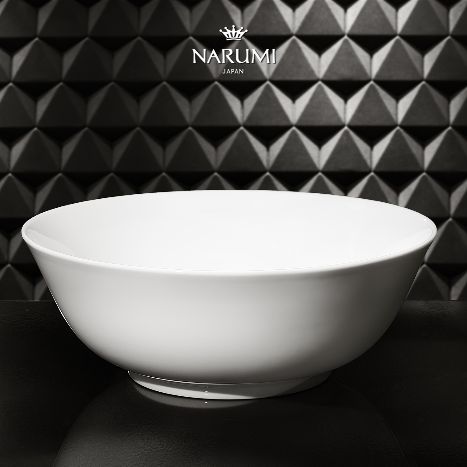 日本NARUMI/鸣海CHINESE WHITE系列纯白23cm骨瓷汤碗