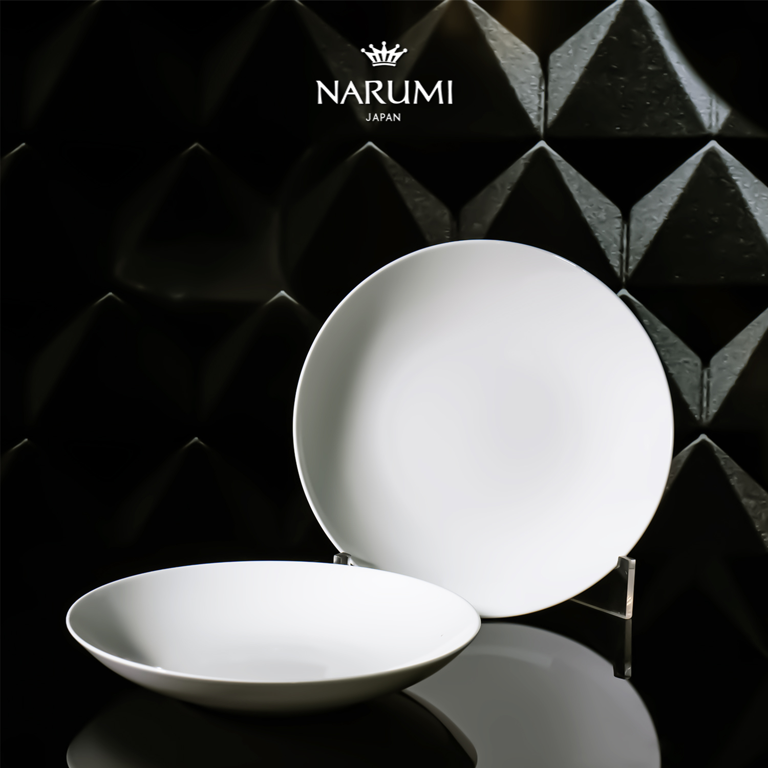 日本NARUMI/鸣海CHINESE WHITE系列纯白21cm深盘2只装92626-1144G
