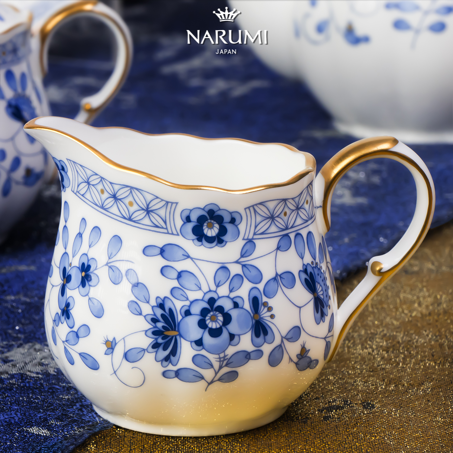 日本NARUMI/鸣海Milano系列浓缩奶罐/骨瓷/釉中彩/9682-4212