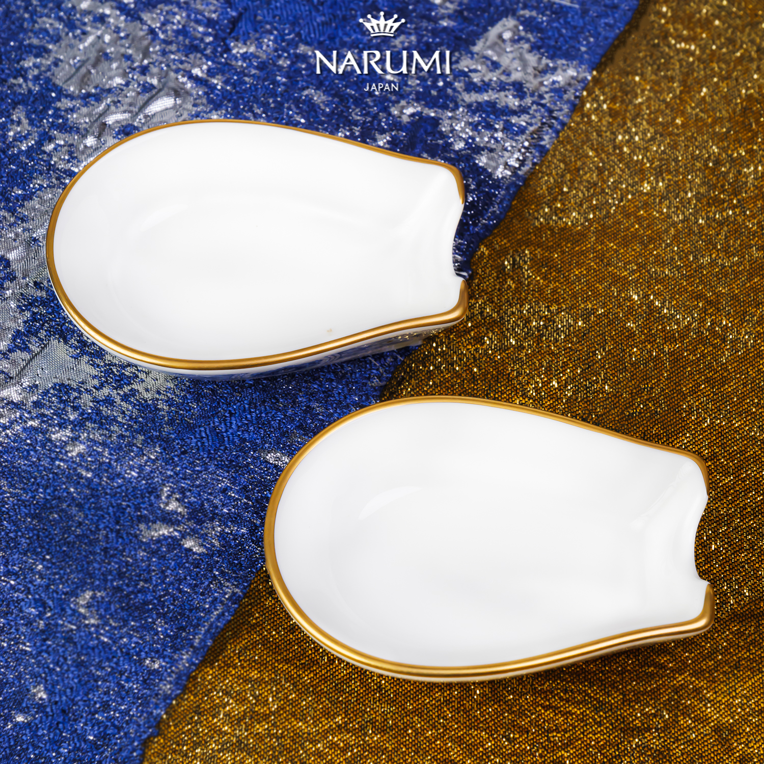 日本NARUMI/鸣海 Milano系列家用匙架2只装骨瓷釉中彩9682-9505