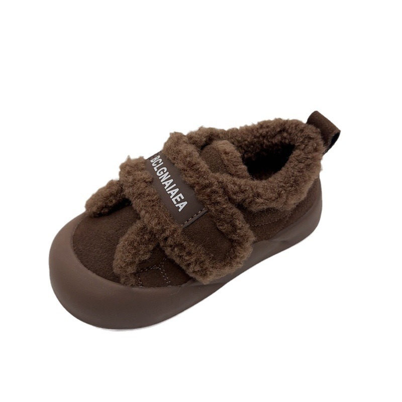 女童秋冬时尚软底棉鞋加绒新款韩版厚底板鞋运动鞋保暖防滑女宝