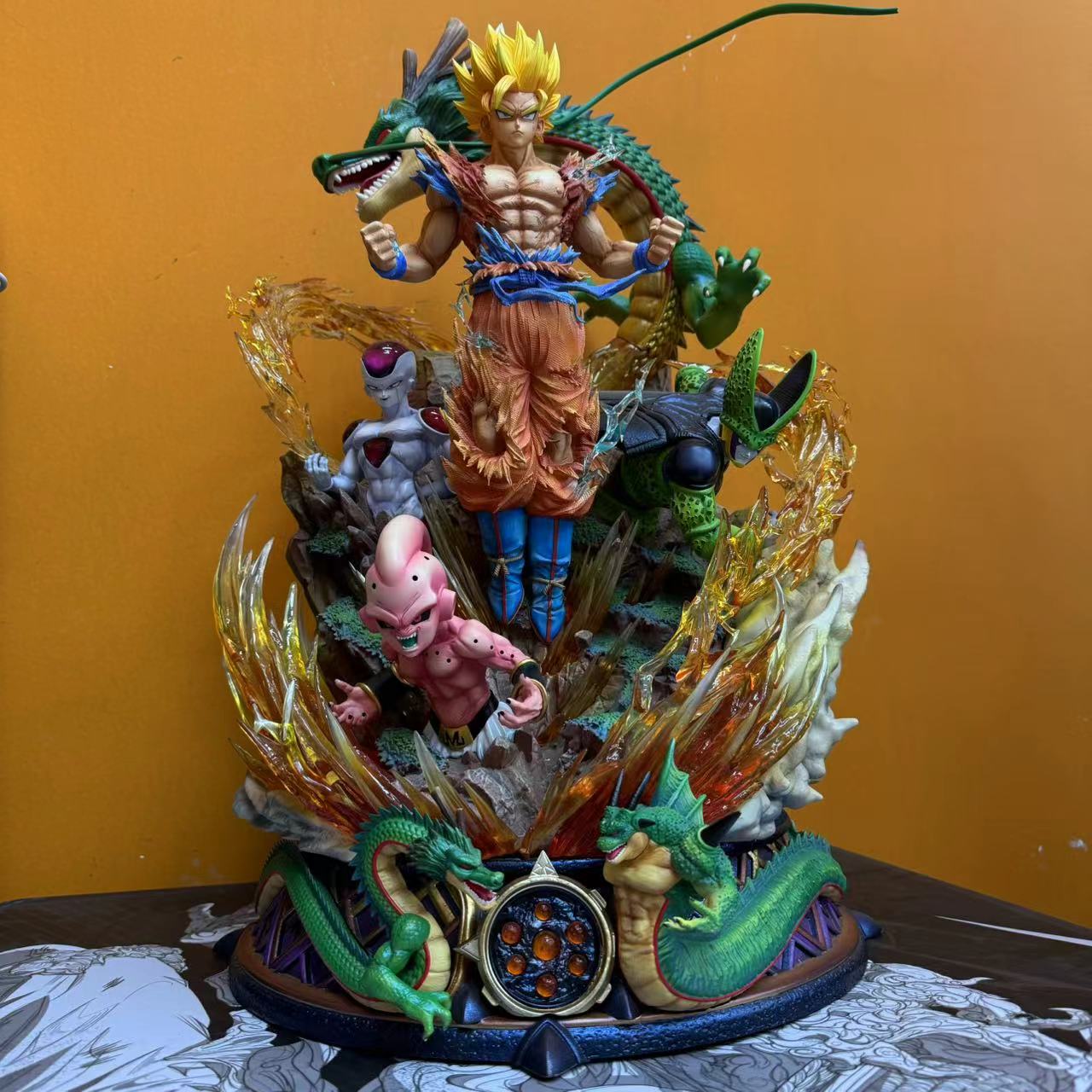 七龙珠悟空沙鲁布欧弗利萨周年系列送特典带三个反派动漫手办摆件