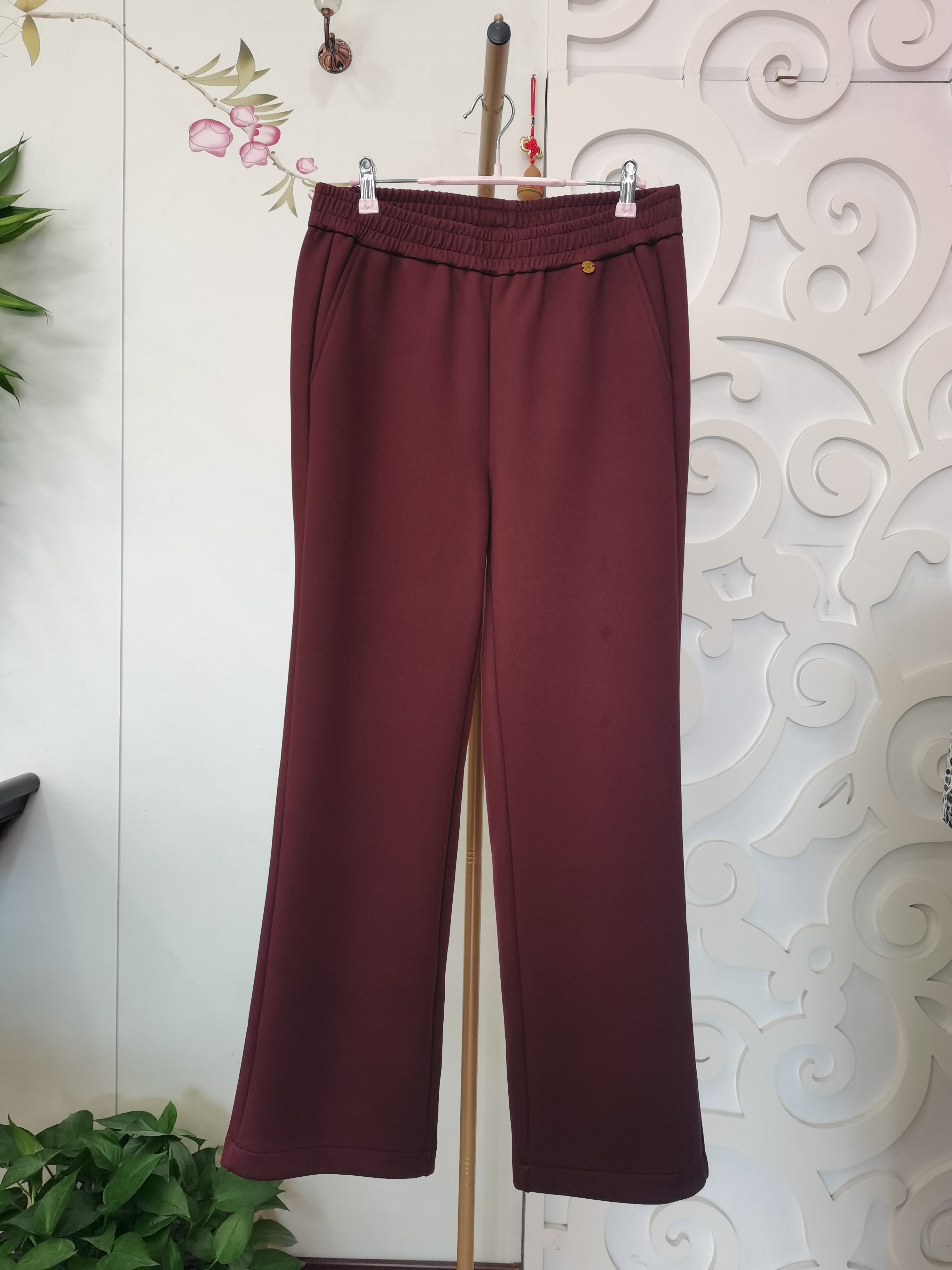 胖人坊大码时尚复合直筒裤01165衣服103