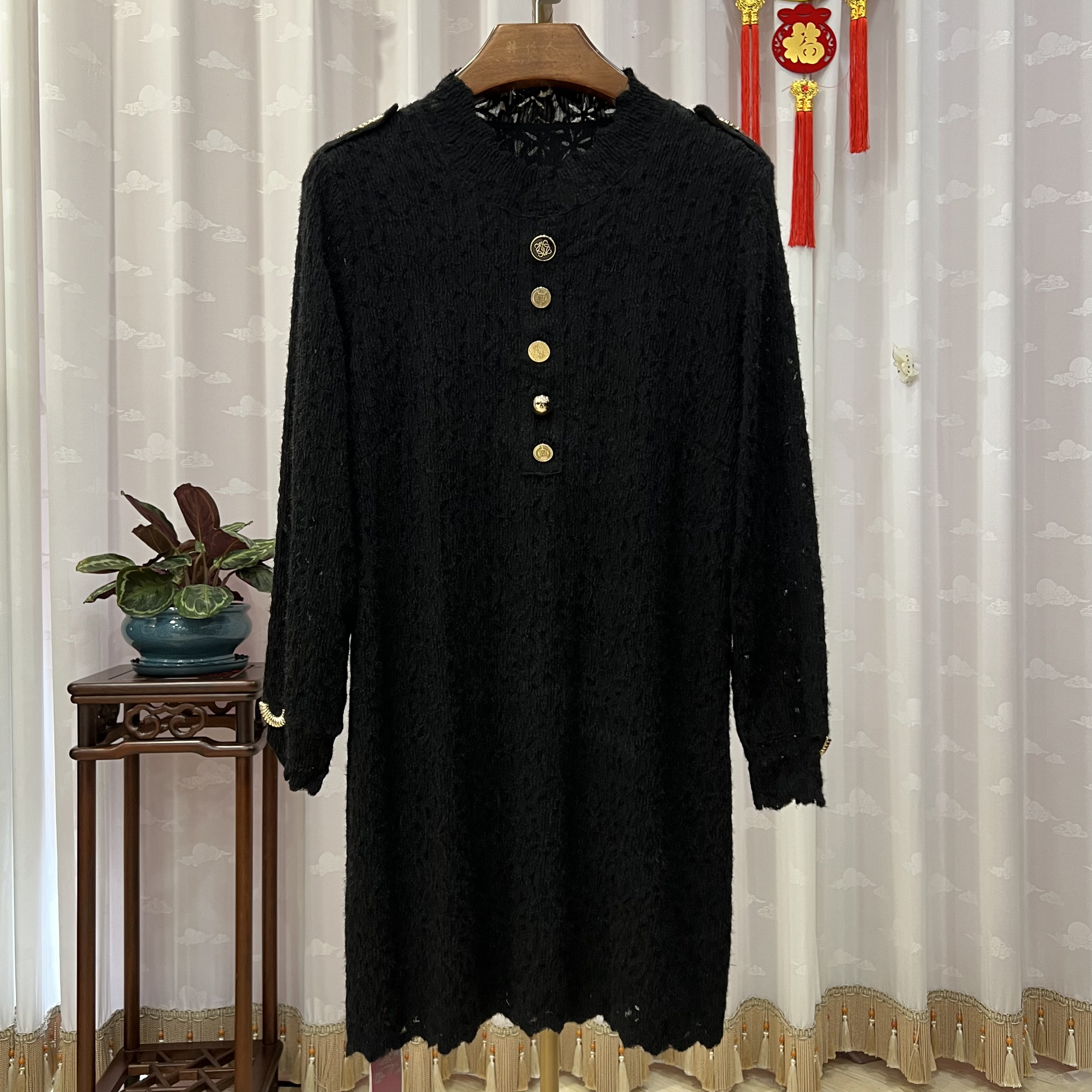 胖人坊大码蕾丝打底衫3359