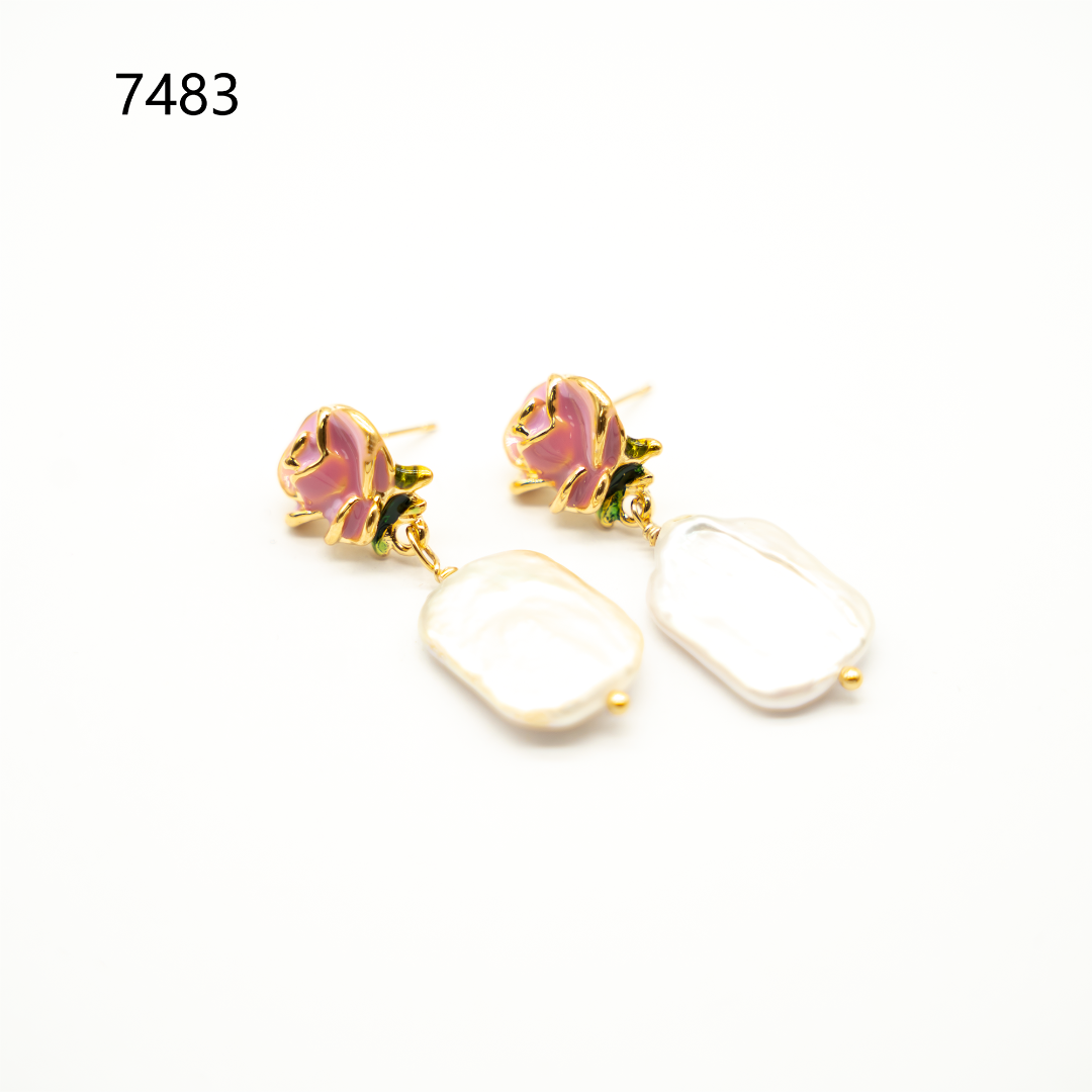 铜合金耳饰 设计师气质耳环小众设计高级感耳环耳饰～7483