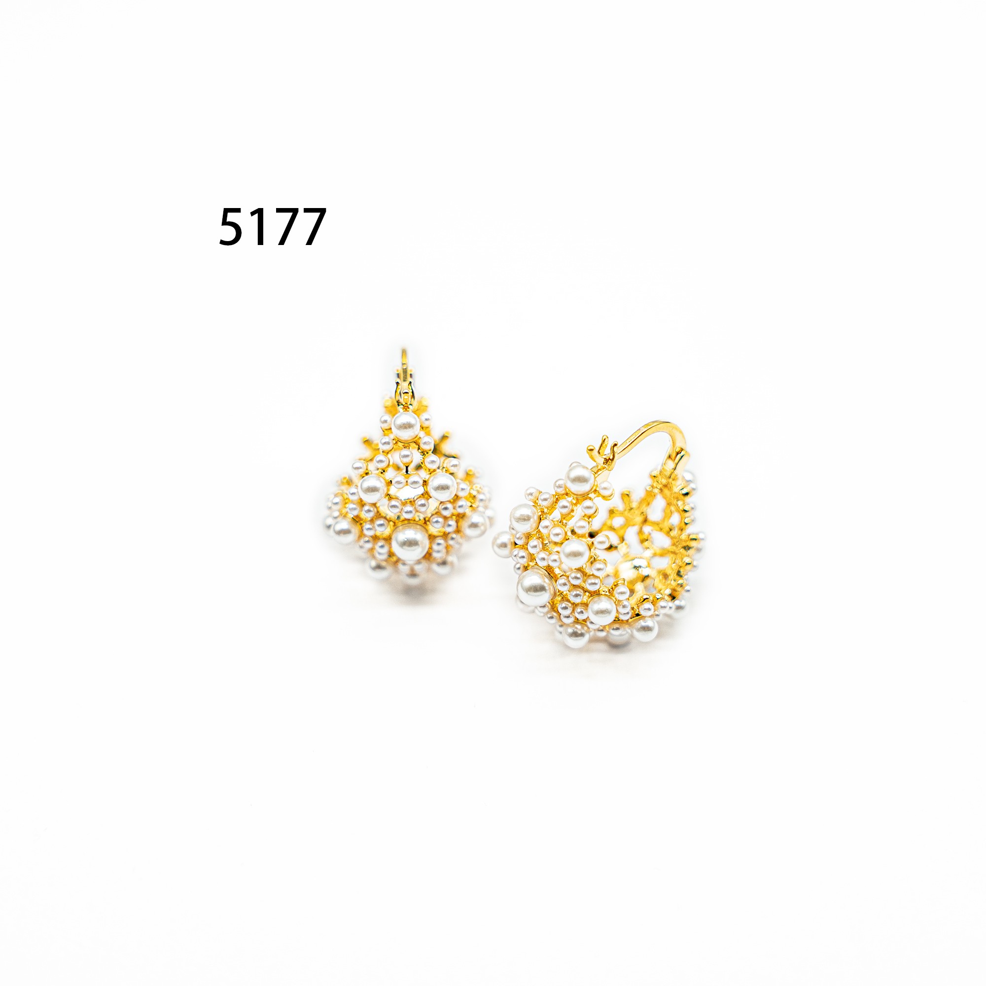 铜合金耳饰 简约镶嵌个性气质耳环小众设计高级感耳饰～5177