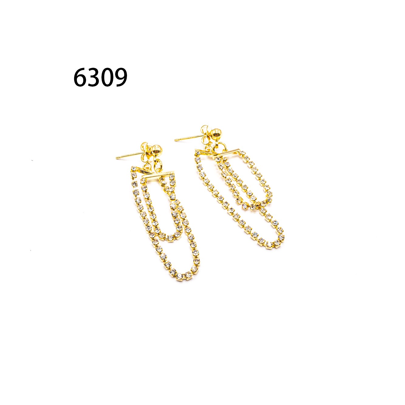 铜合金耳饰 设计师气质耳环小众设计高级感耳饰~6309