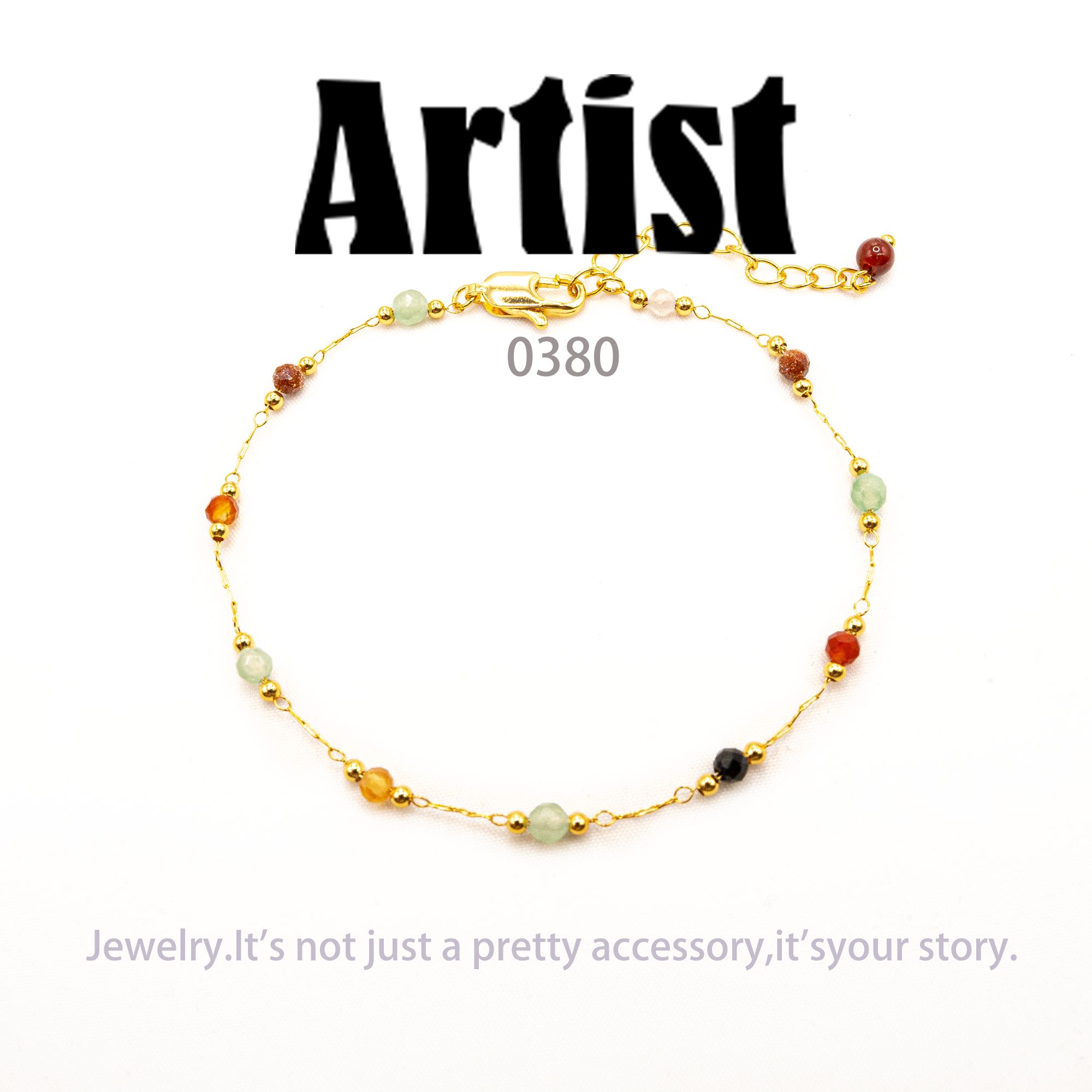 铜合金手链 AR轻奢设计师手链~0380