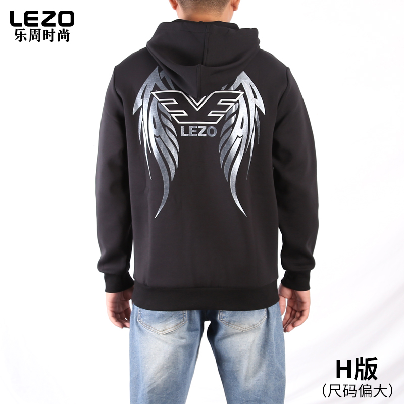 LEZO乐周时尚秋冬款男装带帽卫衣L24327003A