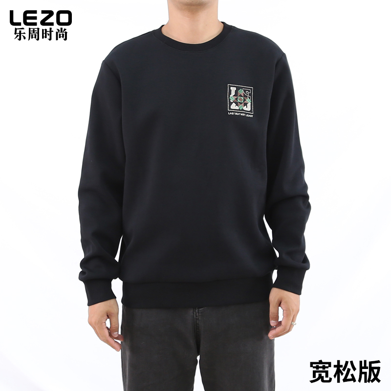 LEZO乐周时尚秋冬款男装圆领卫衣L24307007