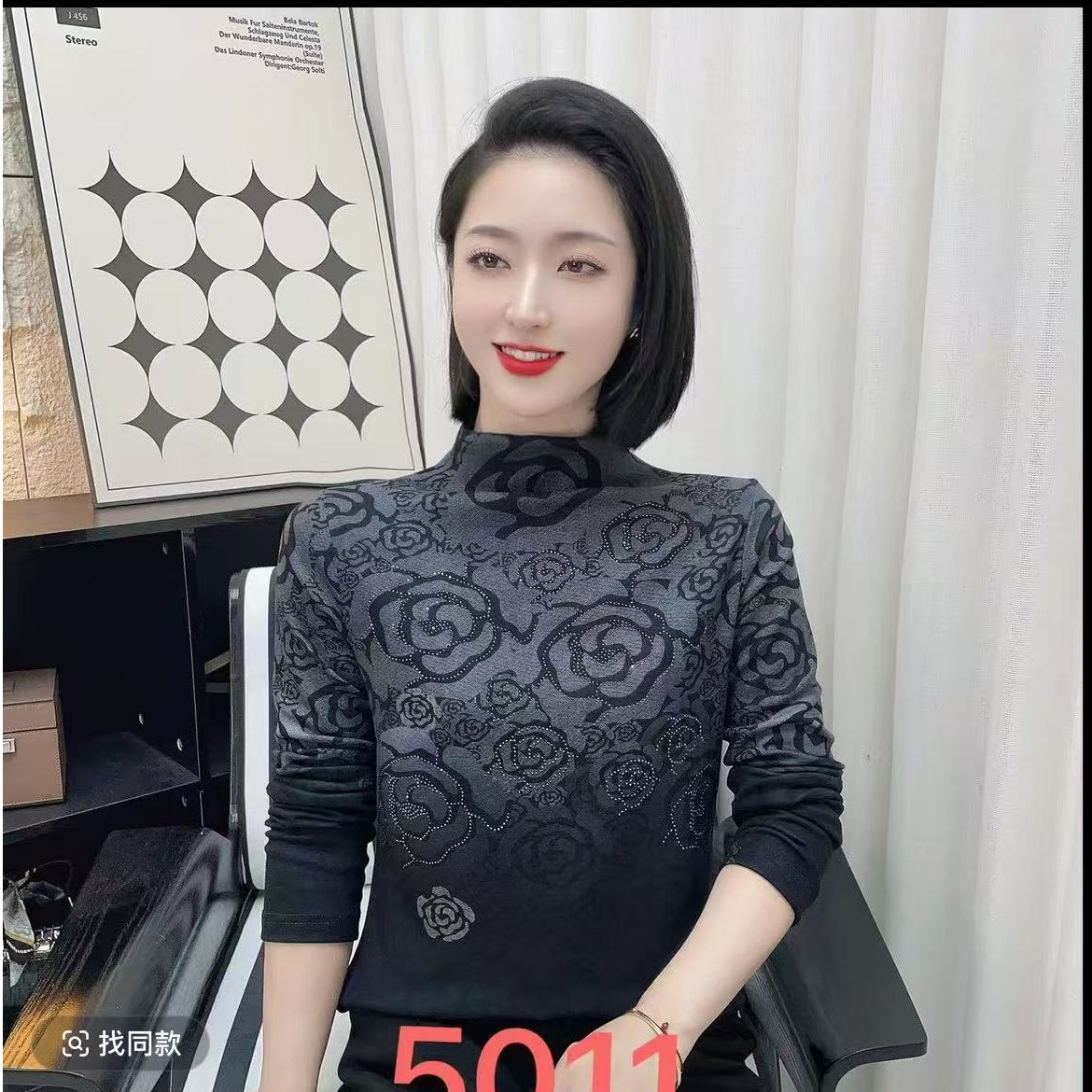 【桃姐宠粉】DJ555秋季时尚百搭气质长袖体恤上衣女连衣裙商家提供