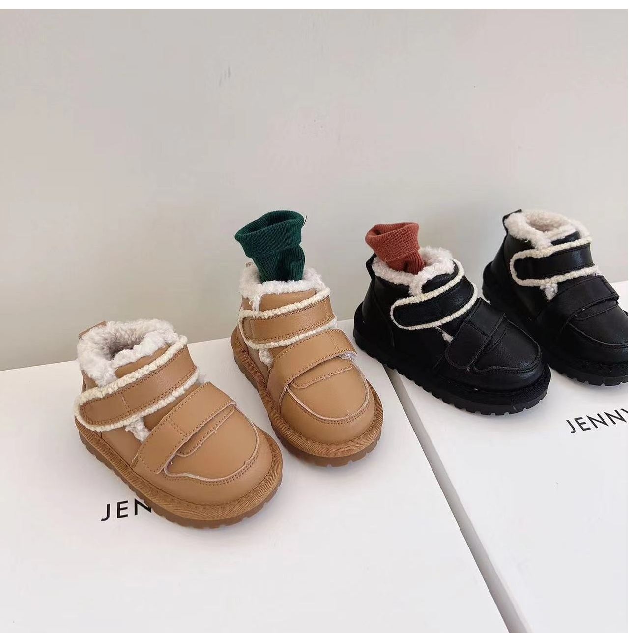 【雪地靴】15—30儿童雪地靴棉靴宝宝冬加绒加厚保暖大棉鞋82266M