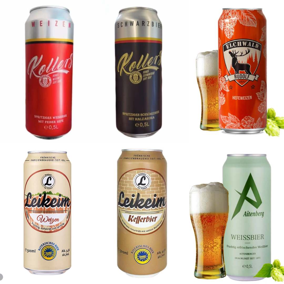 德国原瓶原装小麦啤酒500ml（12听各种类型组合装）