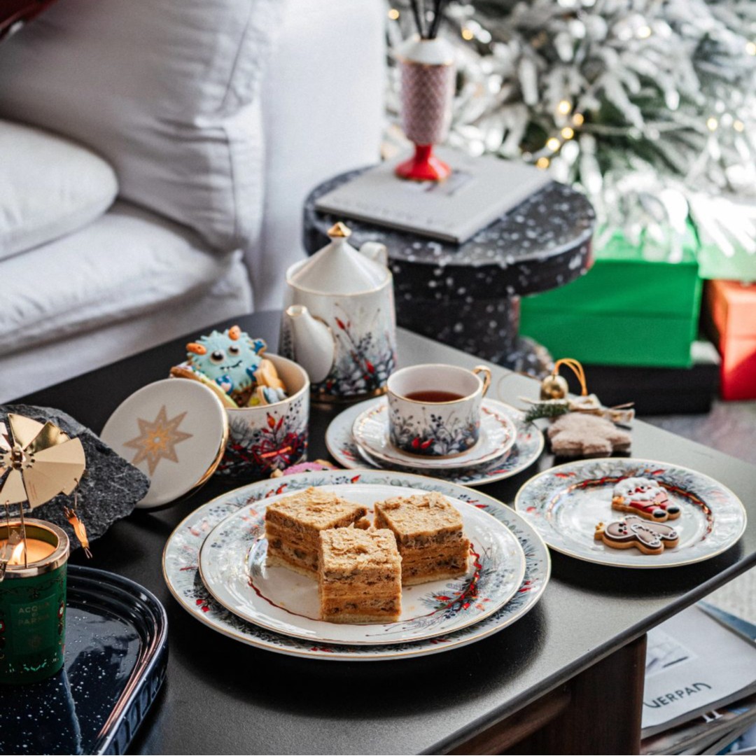 LOMONOSOV俄皇瓷器欧式STAR圣诞假日系列轻奢高档骨瓷单杯碟壶罐