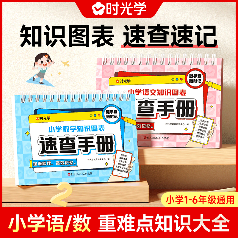 【时光学】速查手册 小学语文数学公式基础知识点归纳整理图表速记
