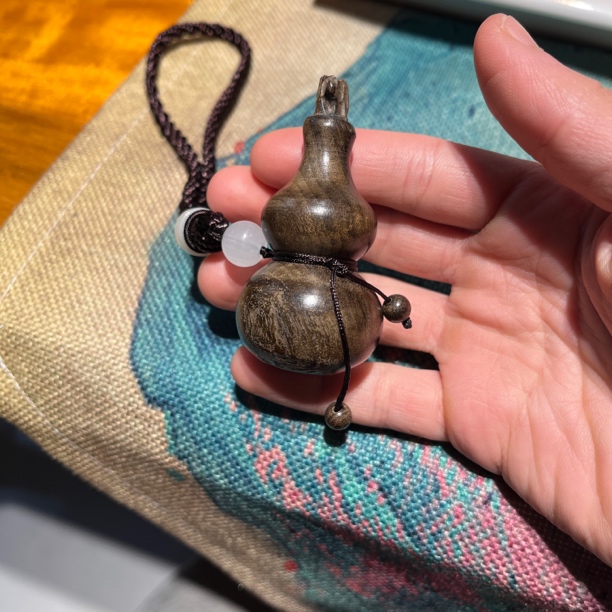 阴沉金丝楠木手工小葫芦