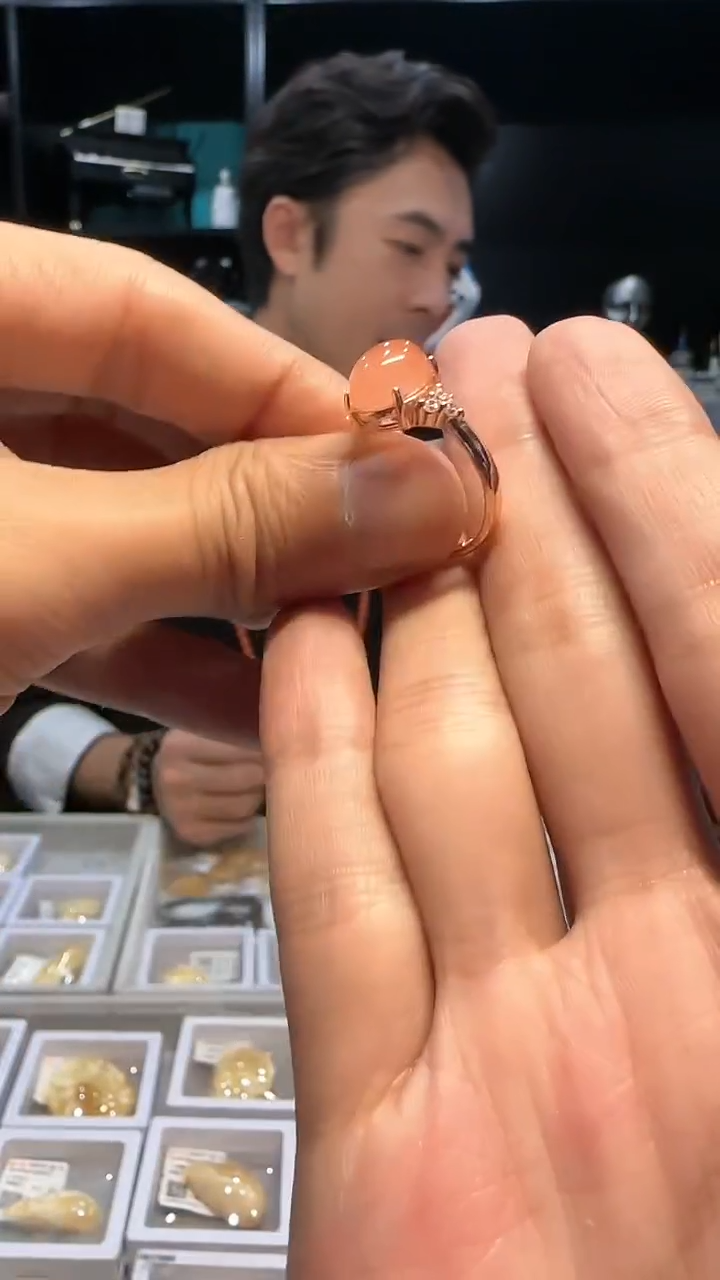 【闪购商品】南红玛瑙戒指银S925镶嵌A3南红戒指925镶嵌