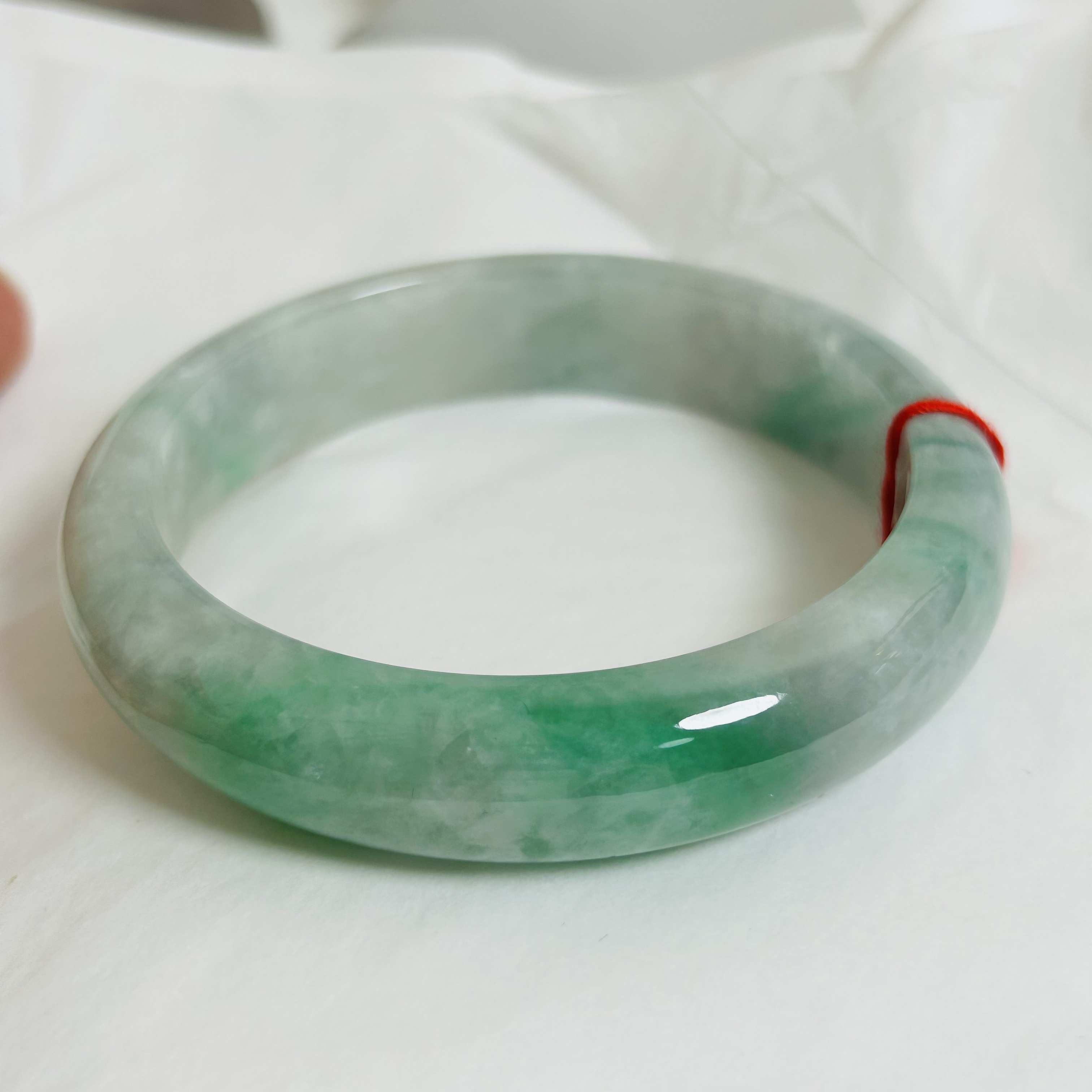 55.5圈口A货翡翠手镯