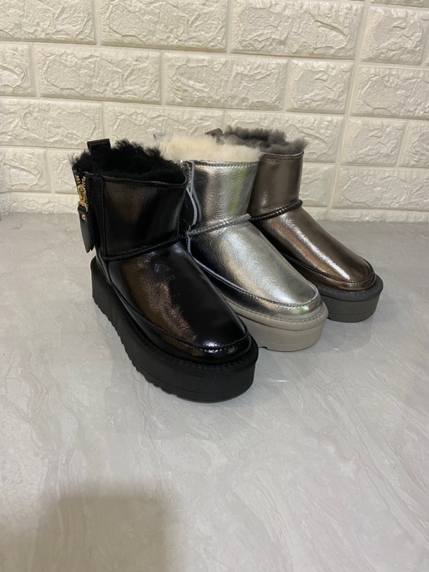 H866 厚底雪地靴女冬季加绒加厚新款保暖面包大棉鞋