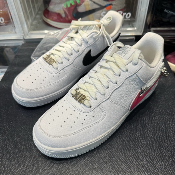 43码/Nike AF1 低帮 板鞋  解构镭射拉链 白/全新无盒/0181空军