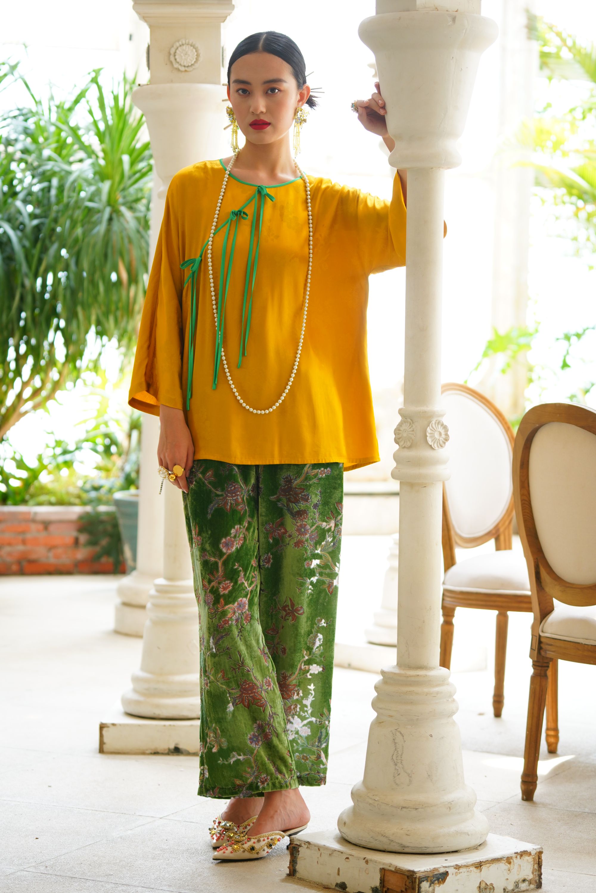 清！！库存时尚轻奢浮力满满春秋家居服睡衣女套装休闲阔腿宽松