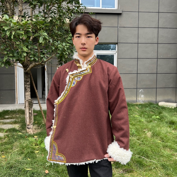 011男女情侣外套金边加绒秋冬保暖藏式民族风