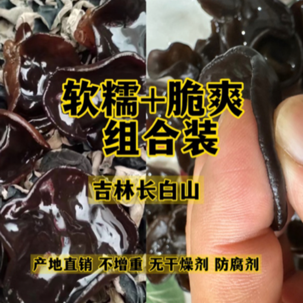 东北小碗木耳组合装（口感软糯的木耳+脆爽的木耳）