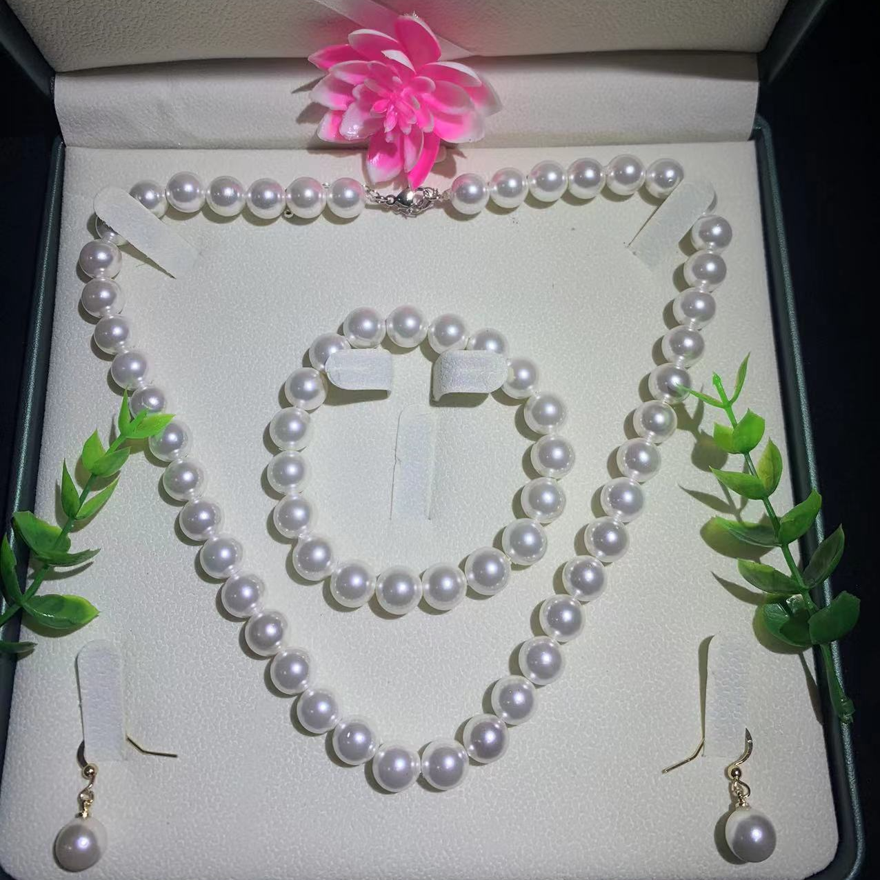 项链套装 A8175南洋维纳斯贝珠套装卡12-送礼佳品配礼盒