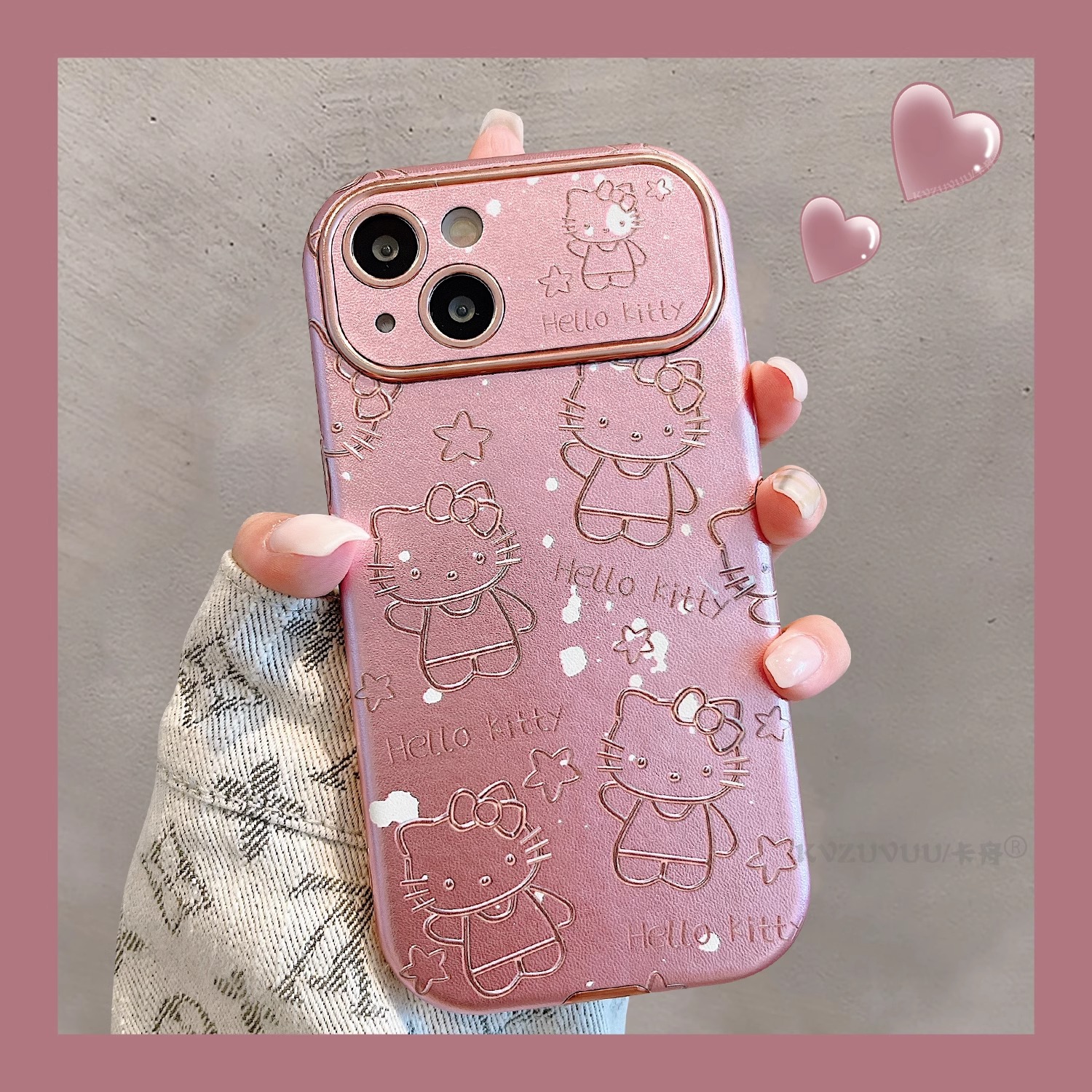 可爱线条KT猫适用苹果15promax手机壳iphone14趣味卡通新款13女款