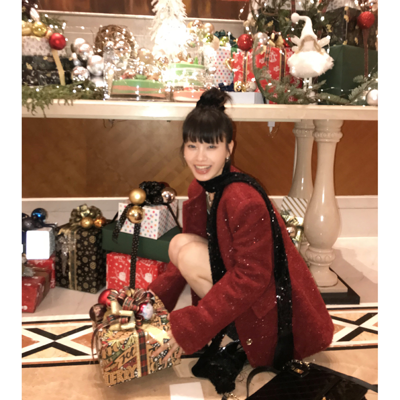 【新年战袍】圣诞氛围感亮丝毛呢外套3260