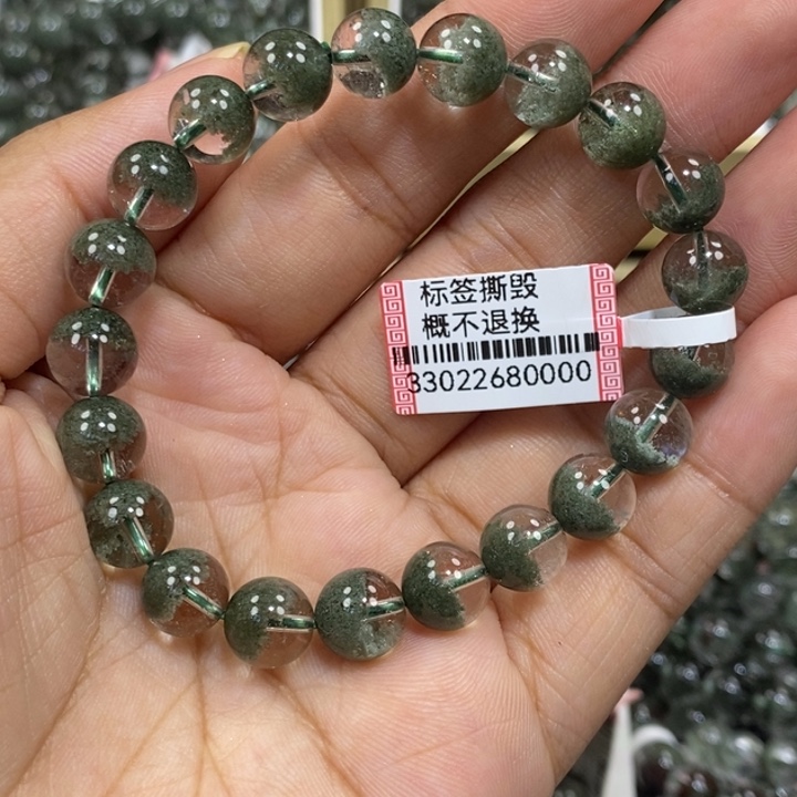 绿水晶手链未镶嵌1****9绿幽灵