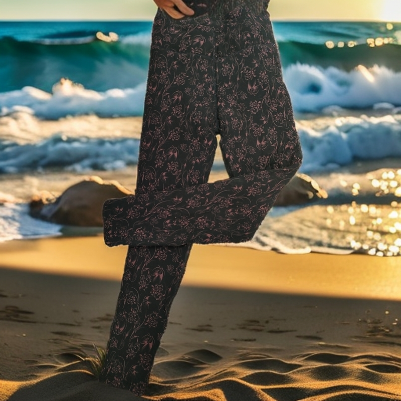 冬季中老年保暖薄款棉裤外穿裤子防寒妈妈高腰碎花暖库休闲弹力