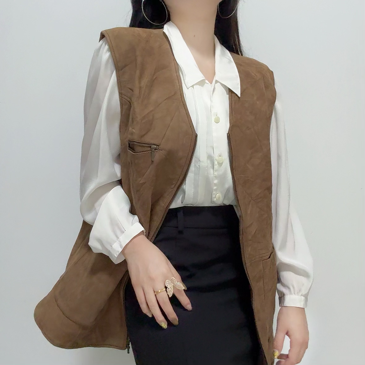 （饭饭vintage）日式中古西装 小香风外套连衣裙 气质长袖显瘦百搭