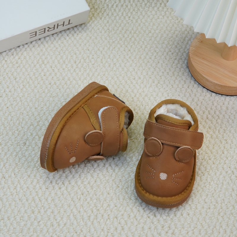 冬季新款宝宝鞋0-3加绒学步鞋加厚保暖婴幼儿棉鞋软底雪地靴