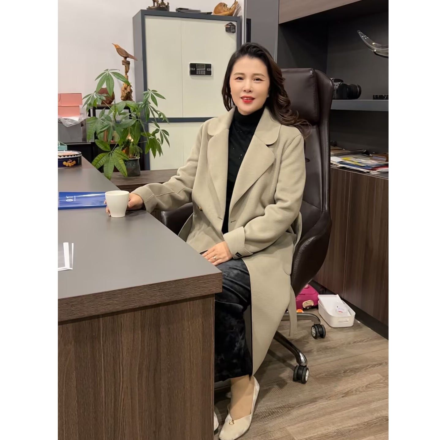 【桃姐宠粉】M1059秋冬季气质百搭大衣外套女