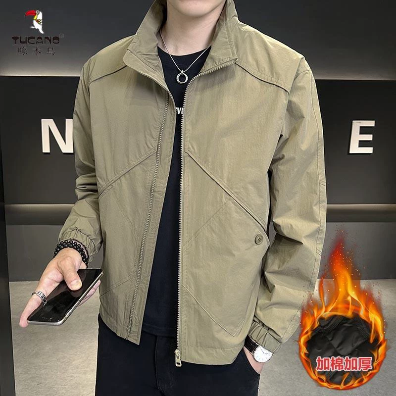 TUCANO/啄木鸟秋冬加棉立领设计款工装夹克男士外套加厚休闲上衣