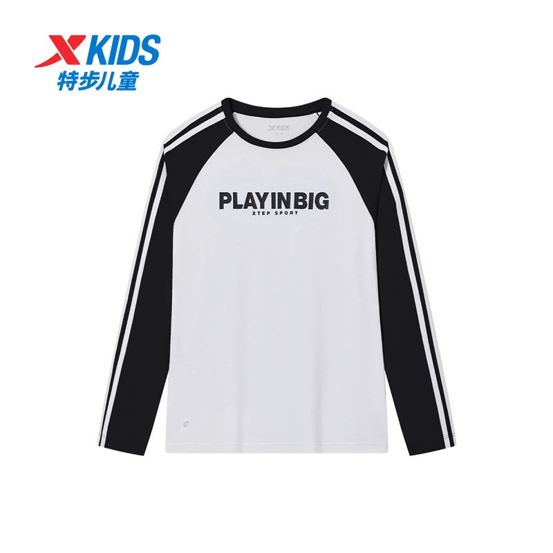 X kids/特步儿童新款百搭圆领透气舒适亲肤长袖T676326039202