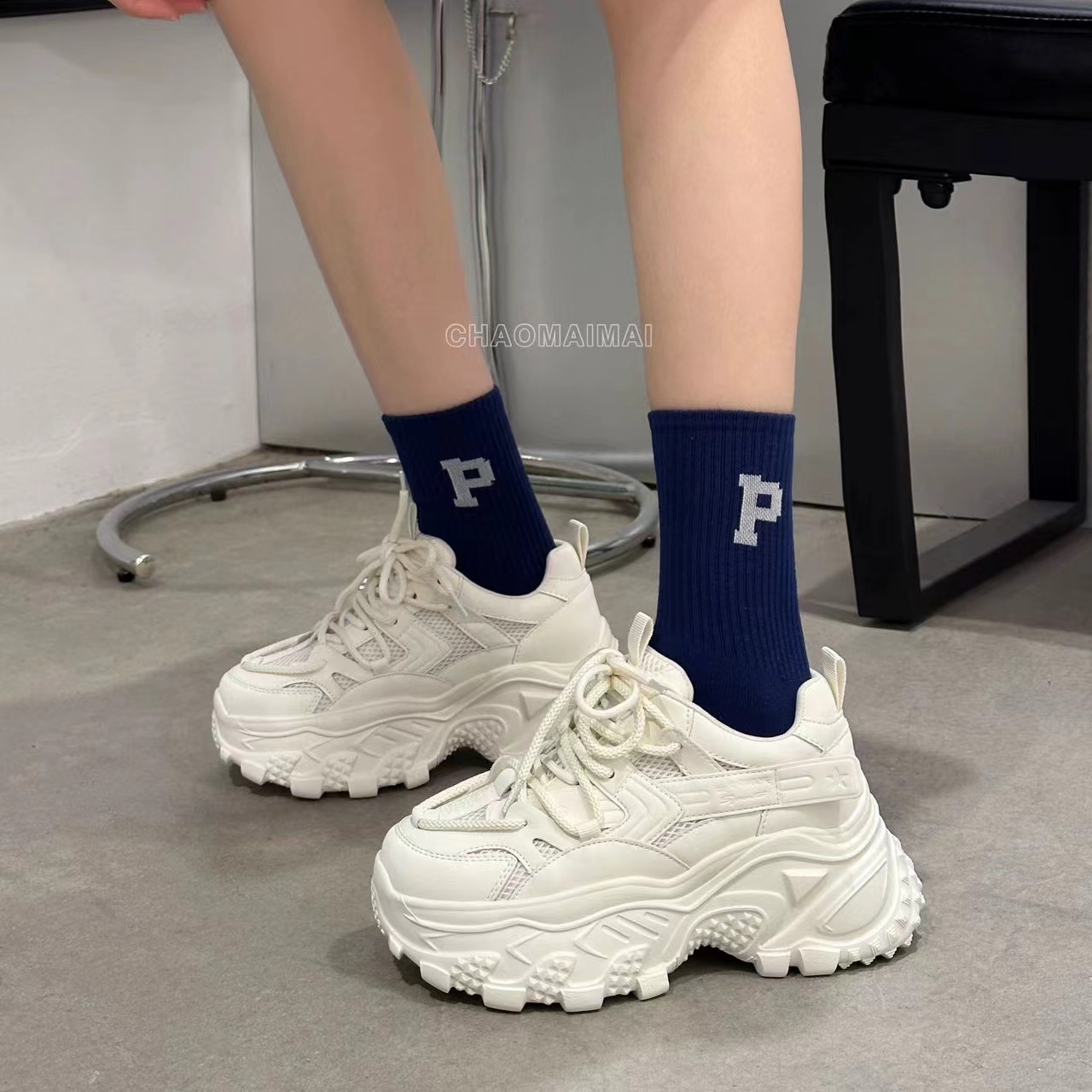 时尚舒适百搭厚底轻奢老爹鞋 尺码标准，D683LK（J）