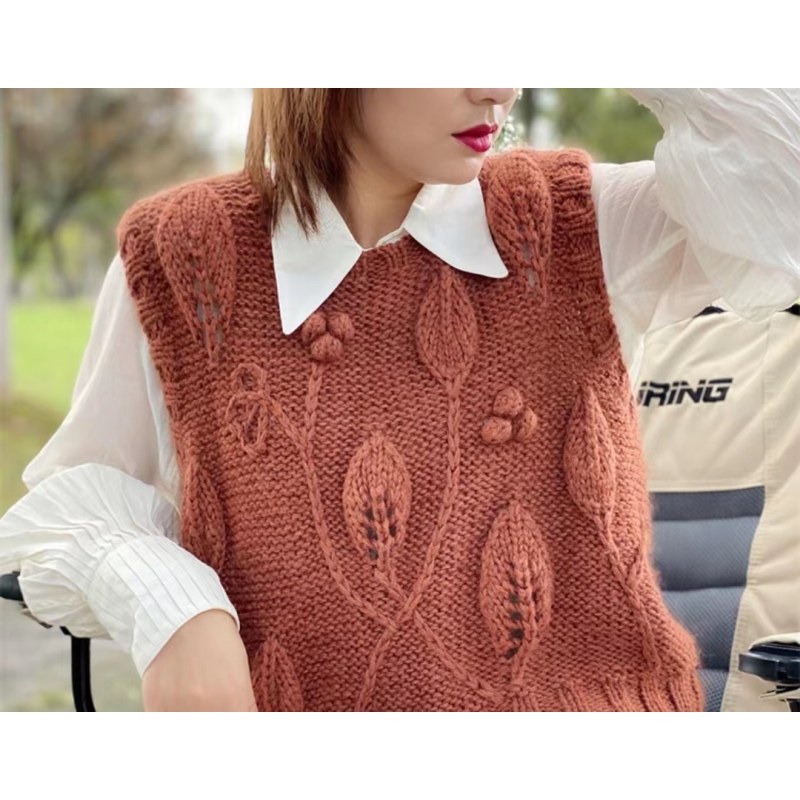 菱叶马甲同款毛线 1两/团 马海毛送针