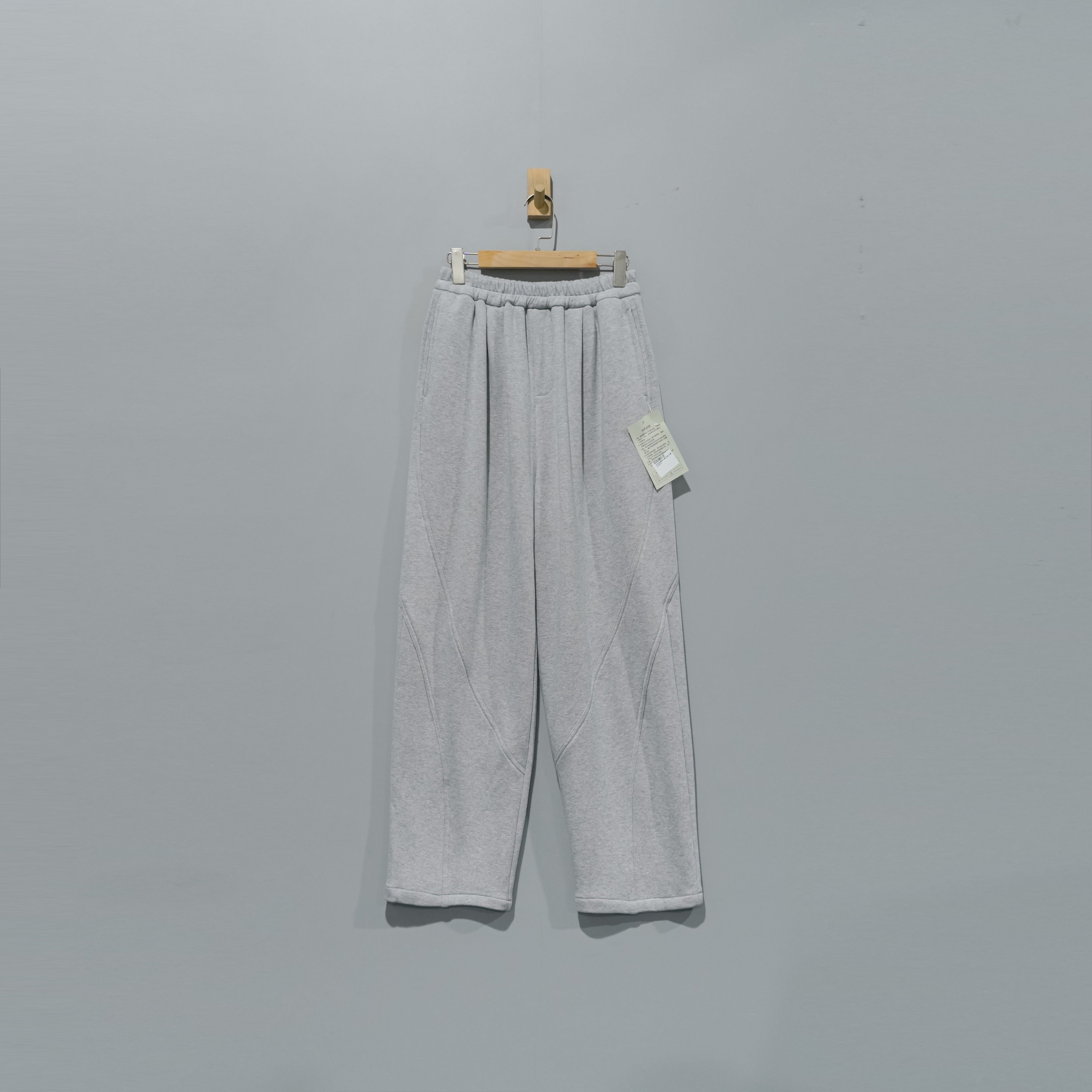 【且听风吟】0212013文艺棉抽绳斜分割加绒厚款卫裤 裤长105臀围126