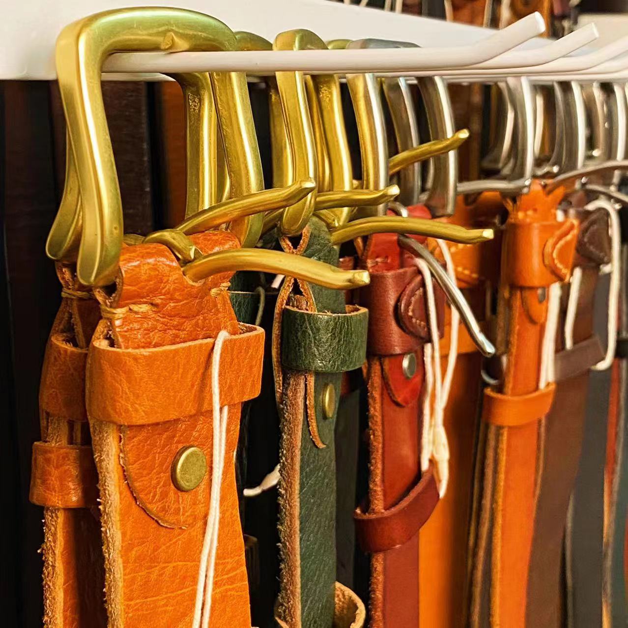 【微瑕链接】针扣铜扣头层牛皮百搭男士皮带时尚潮流个性商务