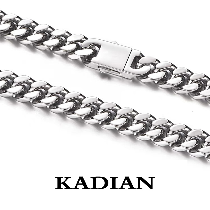 钛钢项链 个性嘻哈饰品欧美流行钛钢情侣男女立体古巴手链古巴链