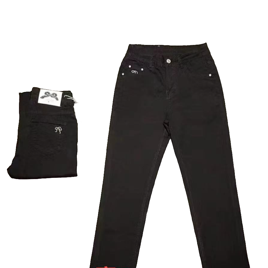 【锦衣服饰】126-1韩系显瘦百搭黑色九分烟管裤