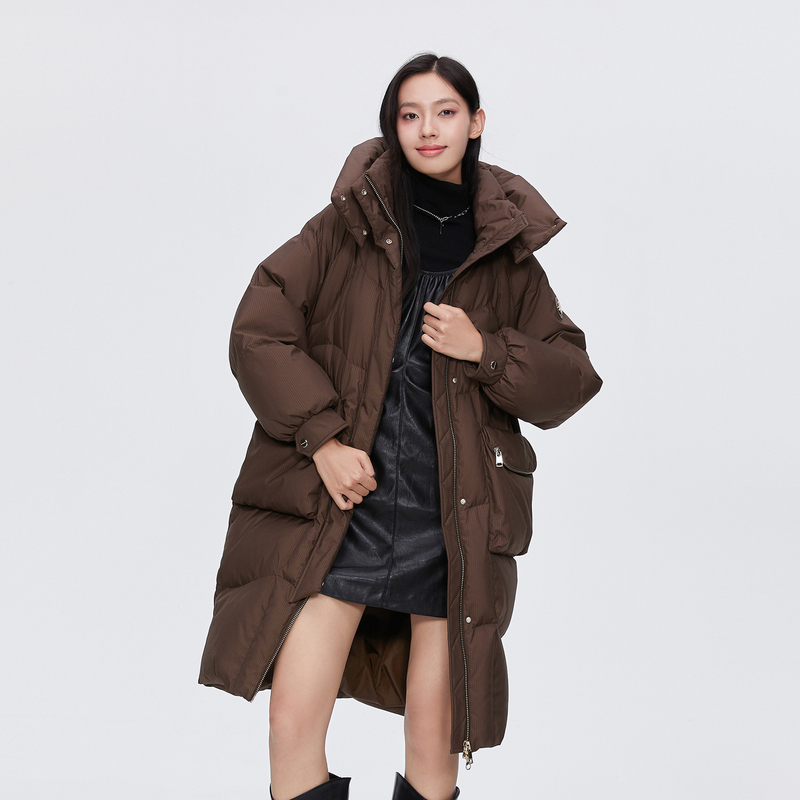 【波司登】2024冬季新款女中长款黑金系列羽绒服
