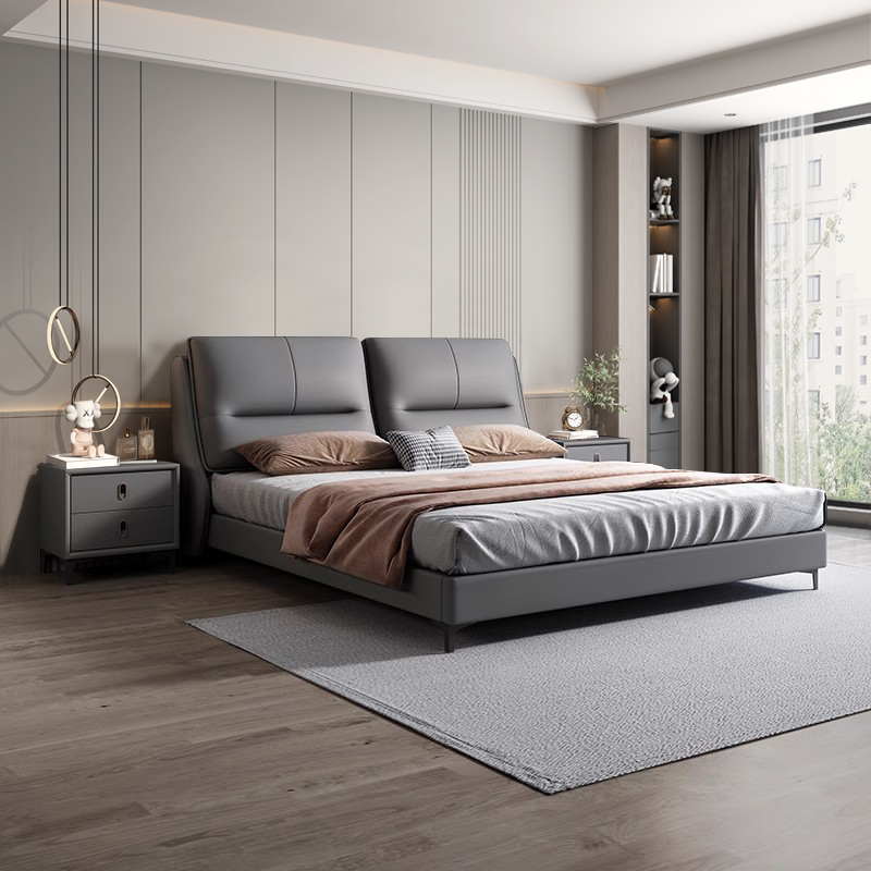 轻奢简约主卧床双人1.8米软体床1.5米皮艺软包床现代简约储物婚床