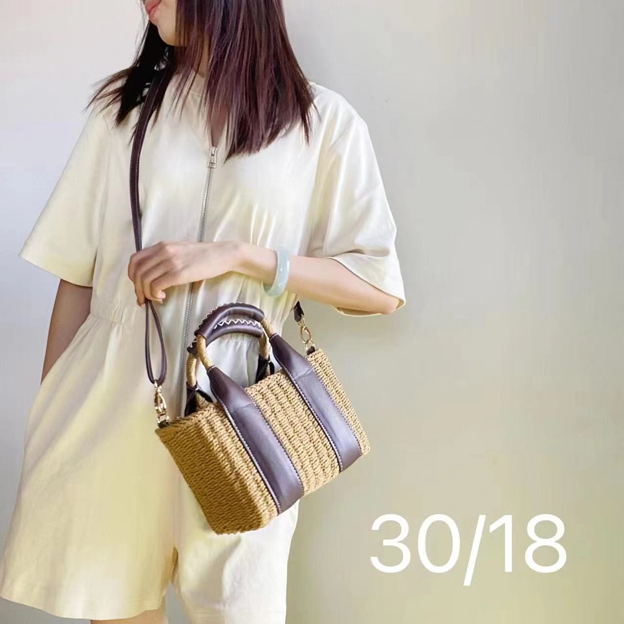 板栗色重工出日好品手提包