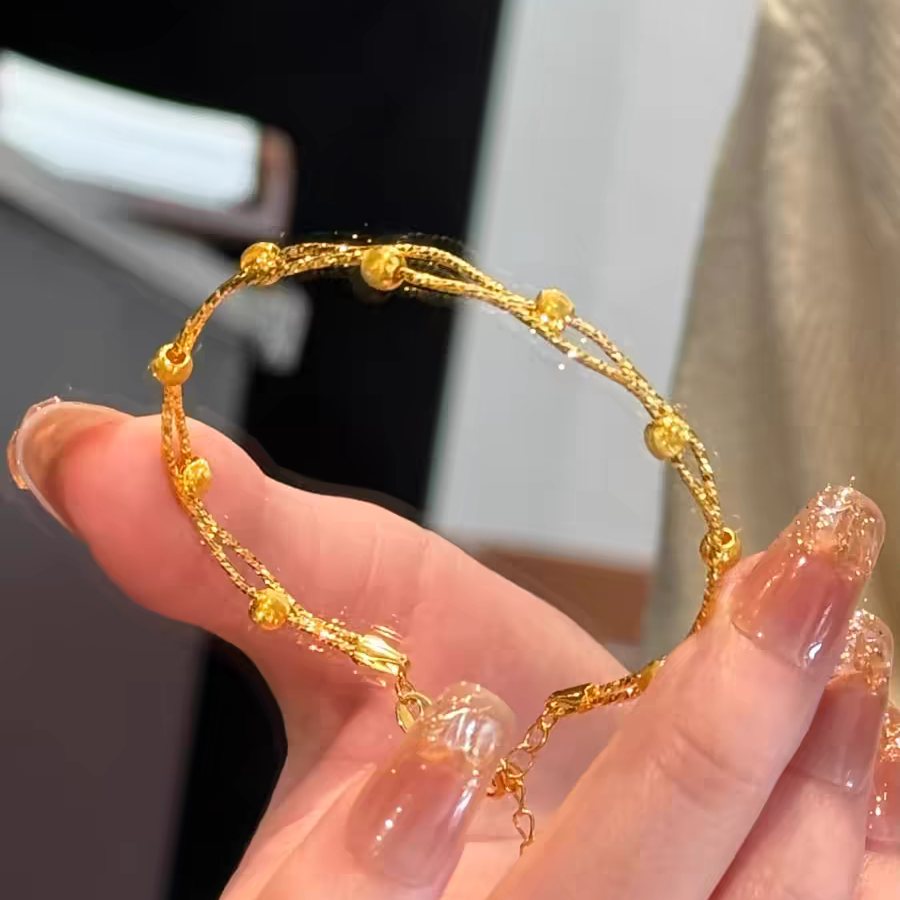 铜合金手镯  网红新款星光手镯女款高级感简约百搭不掉色镯子