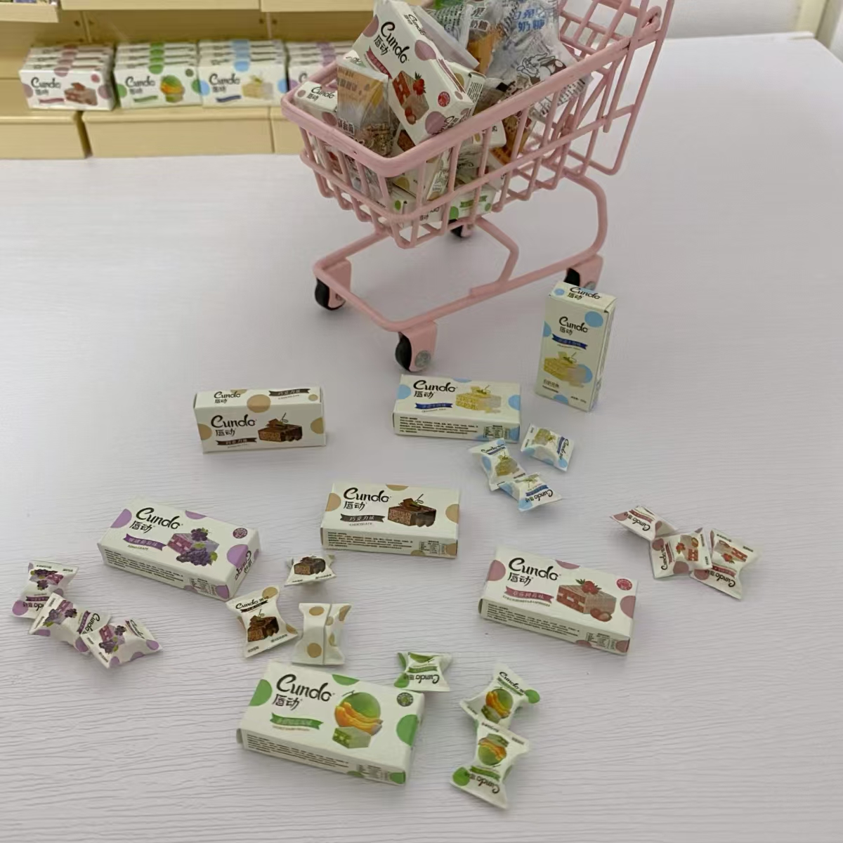 仿真迷你食玩盒装手工制作零食DIY微缩圈摆件手办潮玩过家家玩具