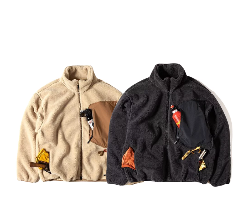 GS户外特厚南方一件过冬中间层立领毛猴抓绒衣男女款透气保暖